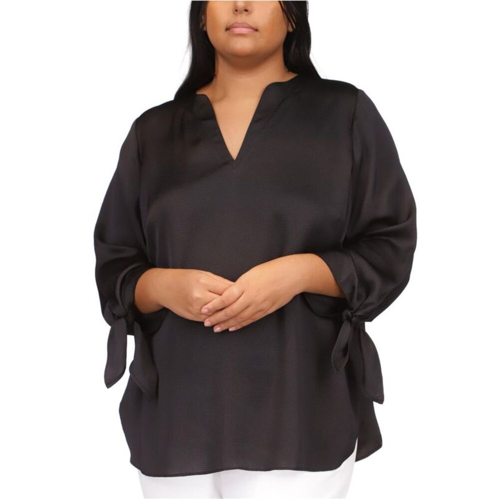 Michael Kors Womens Plus Size Tie Cuff Pullover Blouse, NWT